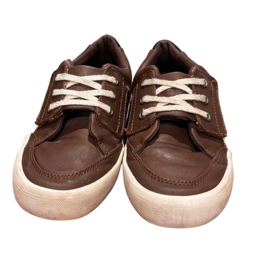 Sperry Kids Brown Faux Leather Memory Foam Sneakers SCL266726 Size 12M